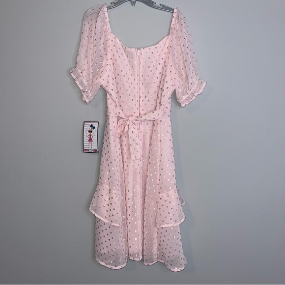 NEW Light Pink Ruffle Dress - Picture 5 of 6